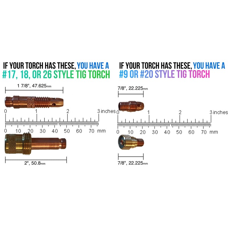 Weldmonger Gas Lens Kit for #9, 20 Style Torches