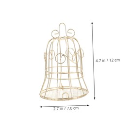 BUGUUYO Gold Bird Cage Decorative Hanging Feeder Vintage Garden Decor for Parrots Parakeets Elegant Outdoor Indoor Home Accent Engaging Bird for Cockatiels Sophisticated Design
