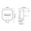 Heavy Duty Rubber 3 Pin Plugs, UK Plug 13A [Black],