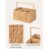 StorageWorks Hand-Woven Wicker Silverware Organizer - Water Hyacinth Cutlery Holder