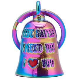 Motorcycle for Bells - Motorcycle Angel Bell for Men Women,Bell Biker Accessory,Guard Riding Safety (Rainbow)