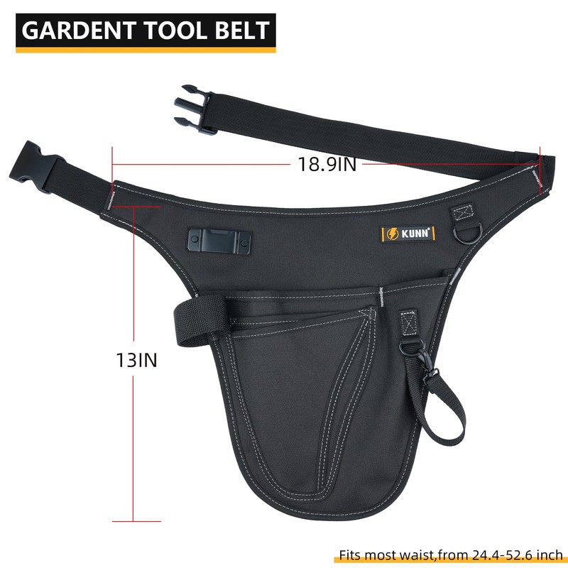 KUNN Garden Tool Organizer Belt Multifunctional Work Apron Pouch for