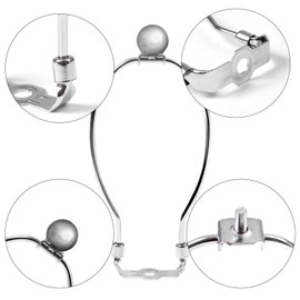 2 Pcs 8 inch Lamp Harp Holder for Table and Floor Lamps (Chrome Polished)