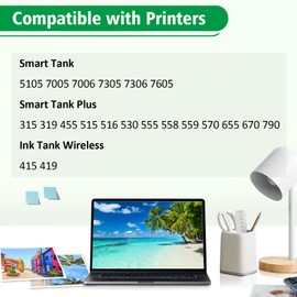 31 Ink Bottle Set, 32XL Black Ink Bottle Compatible for HP Smart Tank 520 580 7602 6001 5101 5000 7300 7301, 31 32xl Ink Bottles Set for Smart Tank Plus 651 551 Ink Refill