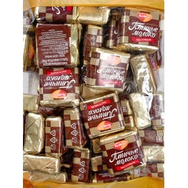 Cream and Vanilla Marshmallow and Chocolate Candy, Russian Bird's Milk, Ptichye Moloko, Rot Front Chocolates Souffle 1 kg | 2.2 lb