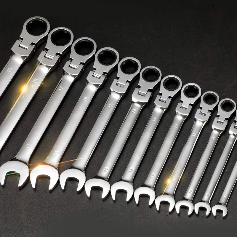 通用 FLZOSPER 20mm Metric Flex-Head Gear Wrench,Box End Head 72-Tooth