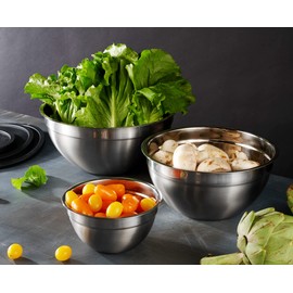 Table Concept Mixing Bowls with Airtight Lids, Stainless Steel Nesting Bowl Set for Space Saving Storage, Ideal for Cooking, Baking, Prepping & Food Storage