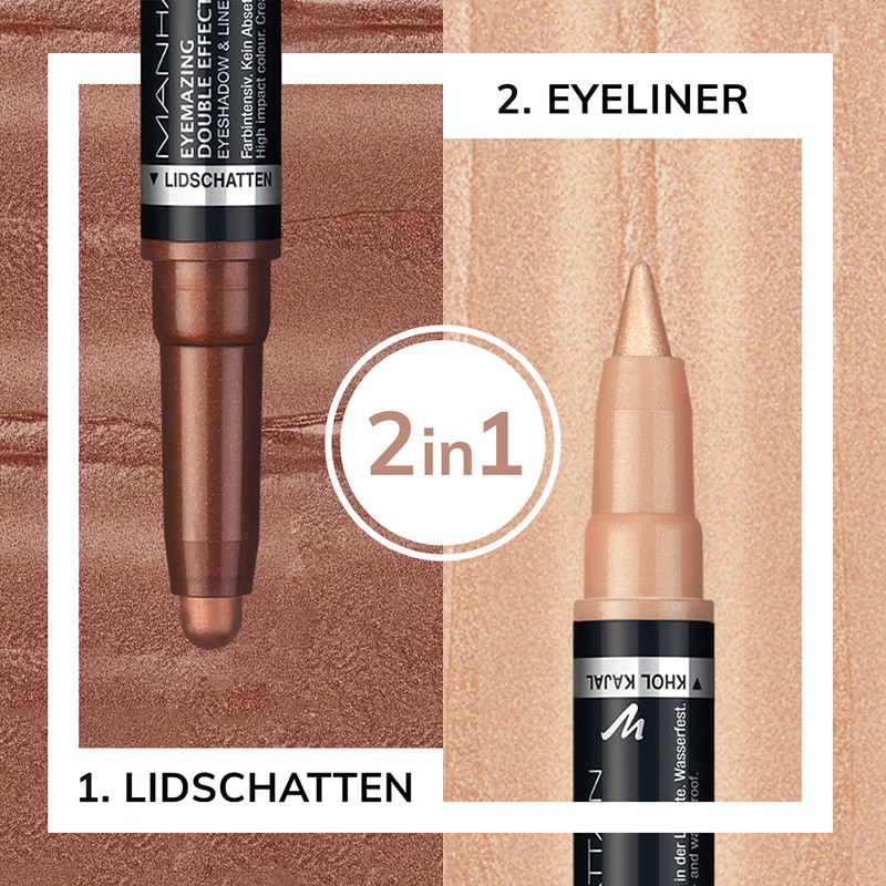 Manhattan Eyemazing Double Effect Eyeshadow & Liner, 2-in-1 Eyeshadow &