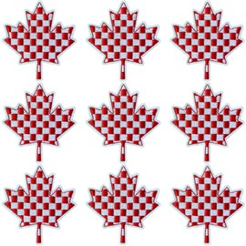9 parches para planchar a cuadros de hoja de arce, decoraciones del día de Canadá, parches rojos para ropa, mochilas, sombreros, jeans, camisetas, chalecos