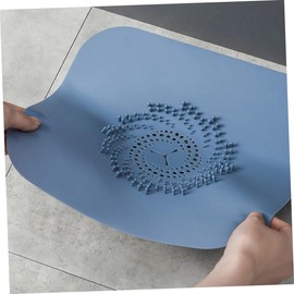 Beatifufu Floor Drain Mat 11.02X11.02 Inch Silicone Hair Stopper Cuttable Anti-Blocking Ground Leakage Cover for Kitchen Bathroom Shower Drain