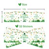 St. Patrick's Day Water Bottle Labels,Green Shamrocks Water Bottle Stickers,