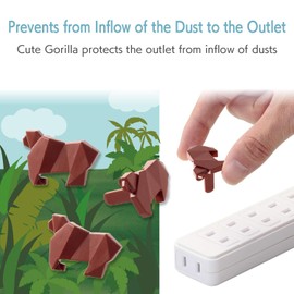 エレコム コンセントキャップ カバー ホコリ防止 いたずらによる感電防止 引っ張っても簡単に抜けない安全設計 ゴリラ ブラウン T-CAPKAKU4