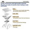 CAMPINGMOON Stainless Steel Foldable Camping Grills Portable Wood Burning Charcoal