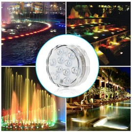 4 Packung Shisha LED Licht 3aaa batteriebetrieben RGB Multicolors Wasserdichte LED leuchtet Untersetzer mit Fernbedienung für das Rauchen Shisha Hookah Beleuchtung Dekoration (pack of 4) (4 Pack)