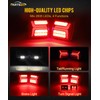 Partsam LED Wireless Trailer Lights Kit Magnetic Towing Tail Lights