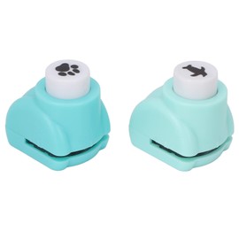 2 Pieces Mini Shape Punches DIY Punching Paper Punching Machines Drill Punch Craft Set Mini Paper Hole Punch Penguin Bear Paw Punching for Paper Craft DIY Scrap Booking Accessories