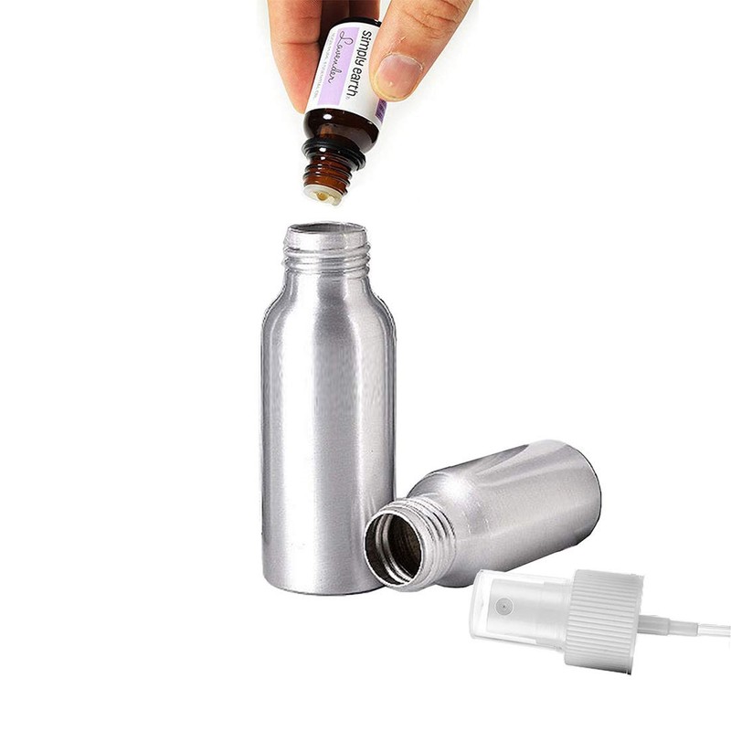 Constore 120ml 4oz Aluminum Fine Mist Atomizers Spray Bottle Metal
