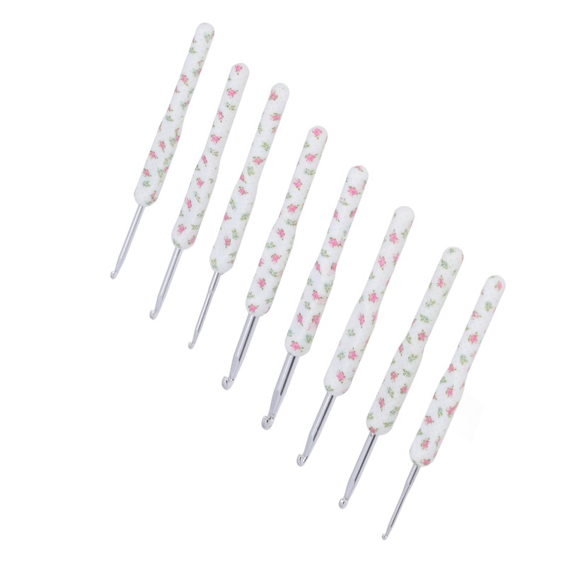 8pcs Crochet Hooks Ergonomic Design Comfortable Handle Easy Identification Compact