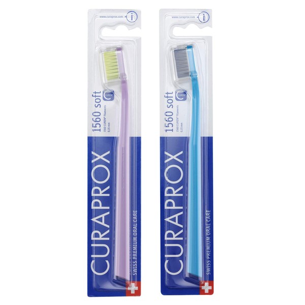 CURAPROX CS 1560 Soft, 2-pack (2 x 1 piece), assorted colors