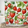 ASDCXZ Strawberry Shower Curtain 180 x 200 cm, Spring Summer
