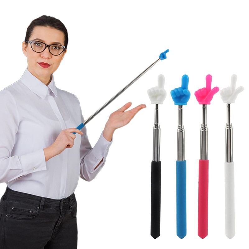 4 Pcs Telescopic Teachers Pointer, Extendable Finger Shape Pointer Finger