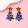 3Pcs Christmas Acrylic Stud Earrings for Women Snowman Christmas Tree