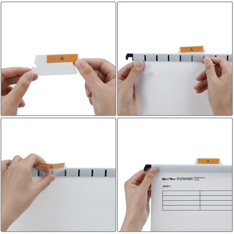 A4 Suspension File, MerryNine 15PCS Polypropylene Filing Cabinet Suspension File