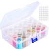 Mpowtech Bead Organizer, 24 Grids Diamond Painting Storage Containers, Clear