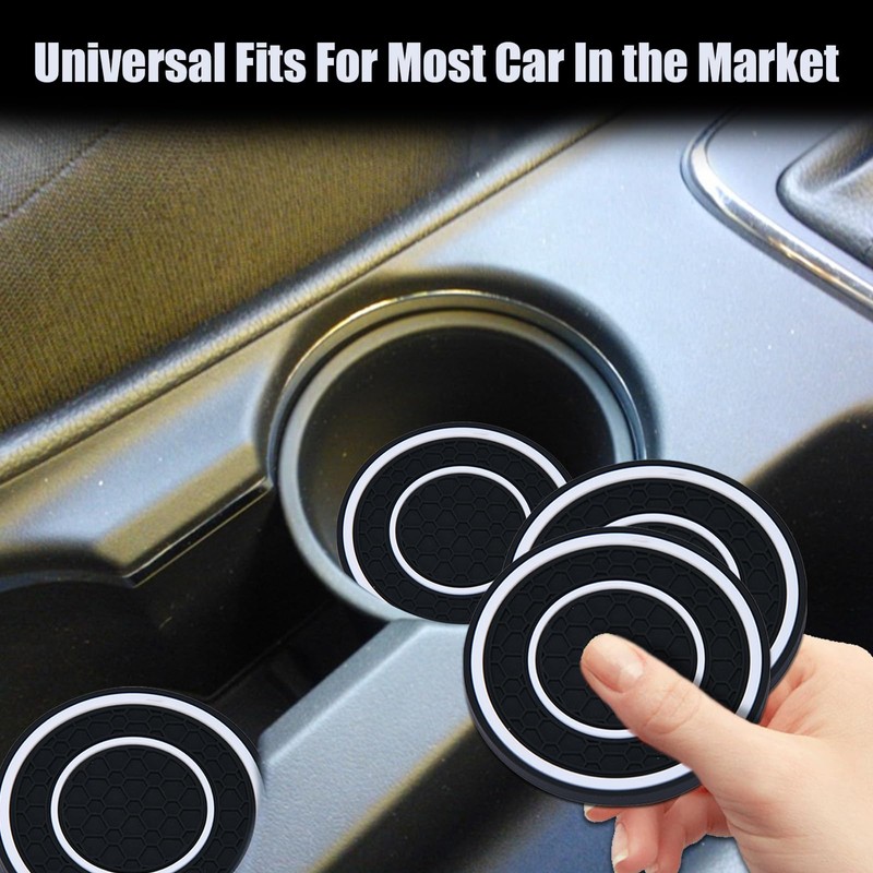 Piburth 2PCS Car Coasters for Cup Holder, 2.75 Inch Non-Slip