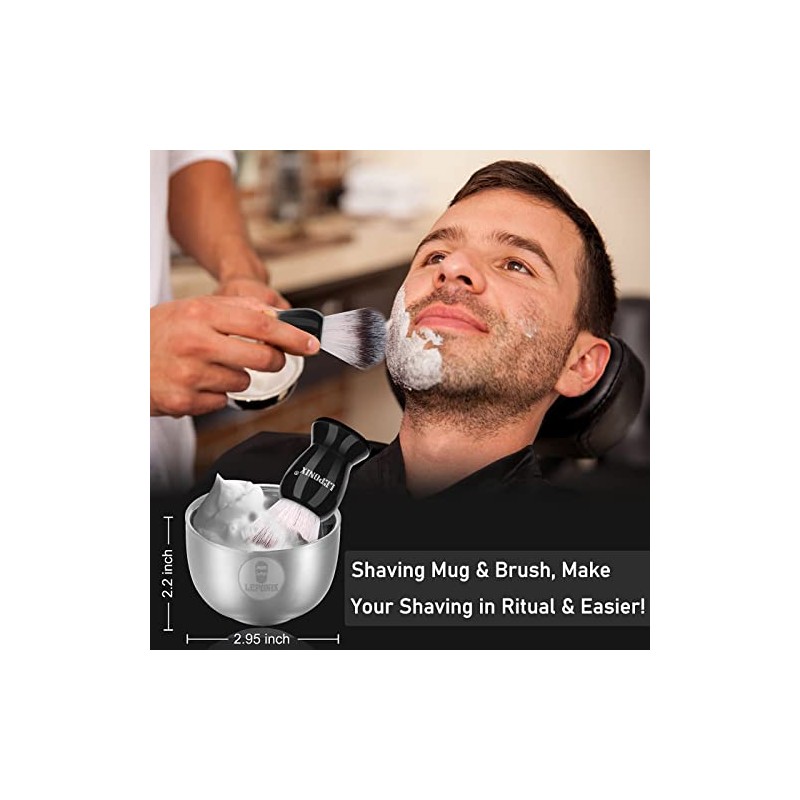 Kit de afeitado para hombres, incluye maquinilla de afeitar de