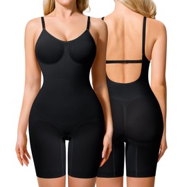 Irisnaya Shapewear Bodysuit for Women Tummy Control Backless Seamless Butt Lifter Full Body Shaper Sculpting Body Suit