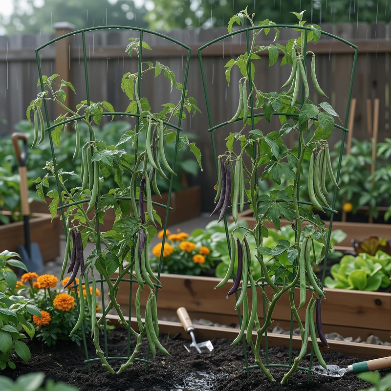Thealyn 56" Tall Metal Plant Trellis, Climbing Plant Support, 4