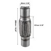 X AUTOHAUX 60x260mm Universal Car Exhaust Flexible Pipe Tubing Silver