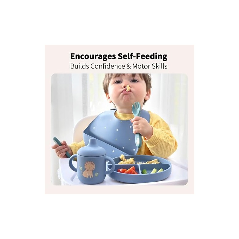 Little Rawr Baby Led Weaning Bundle, 100% Silicone Baby Feeding