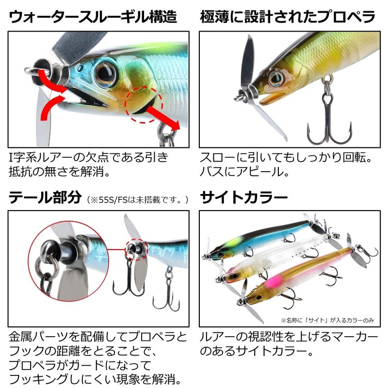 Daiwa Gas Nade 55S Mat G Wakasagi Bath Lure