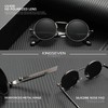 KINGSEVEN Round Sunglasses Men's Polarised Classic Retro Gothic Steampunk Sunglasses