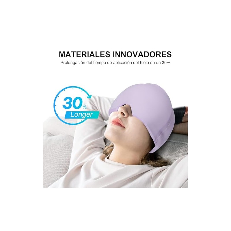 Gorro para Migraña, Gorro de 180° Half Gel para Relajación,