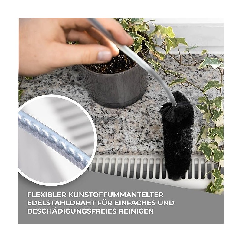 Original Gundel-Putz Flexible Radiator Brush 120 cm Pack of 3