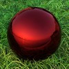 Lulu Decor, Red Stainless Steel Gazing Mirror Ball Size 16,