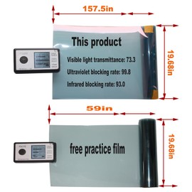 Car Windshield Sun Shade Tint Film， Car Glass Film，Heat Insulation Film，Color-Changing Film，Pretty and Individuality Tint to car (19.68 * 157.5)