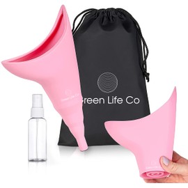 Female Urinal Portable No Overflow No Leak Reusable Pee Funnel – Sturdy & Bigger For More Comfort - Female Urination Device For Women Stand To Pee & Carabiner For Camping, Hiking & Travel (pink)