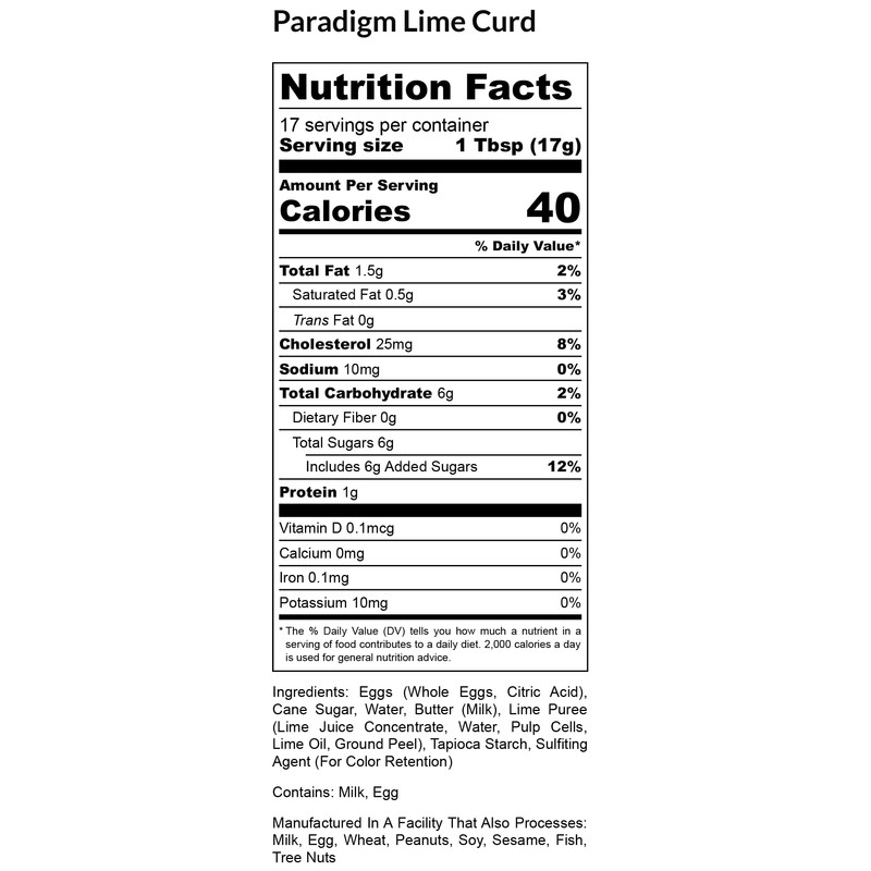 Paradigm Foodworks Lime Curd, 10 Ounce