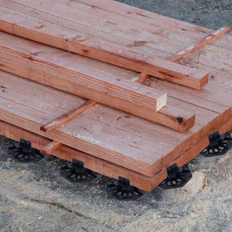 YMSZGBZG 12PACK Adjustable Deck Support Pedestal, 1-3/16'' to 2-3/4'' Height,