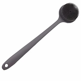 Estropajo de silicona para el cuerpo, cepillo de ducha de mango largo para la espalda, cepillo de silicona para el cuerpo, cepillo de ducha, exfoliante de cuerpo