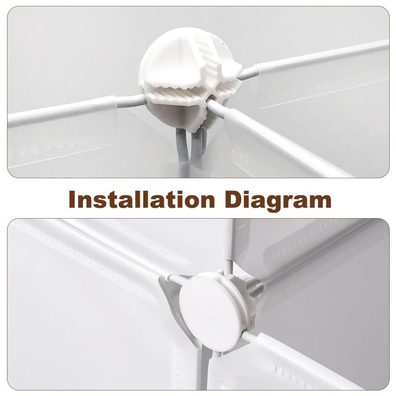 Pack of 40 Connectors for Boltless Shelving System, Connectors, Boltless