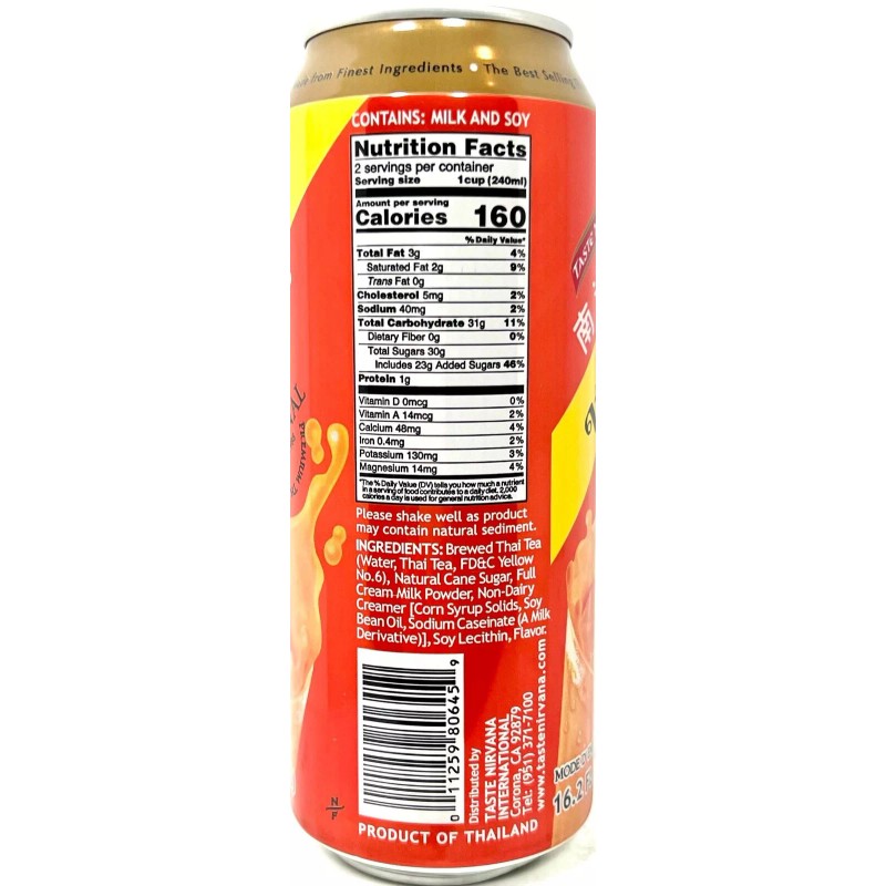 Taste Nirvana The Original Premium Thai Tea Drink 16.2 oz