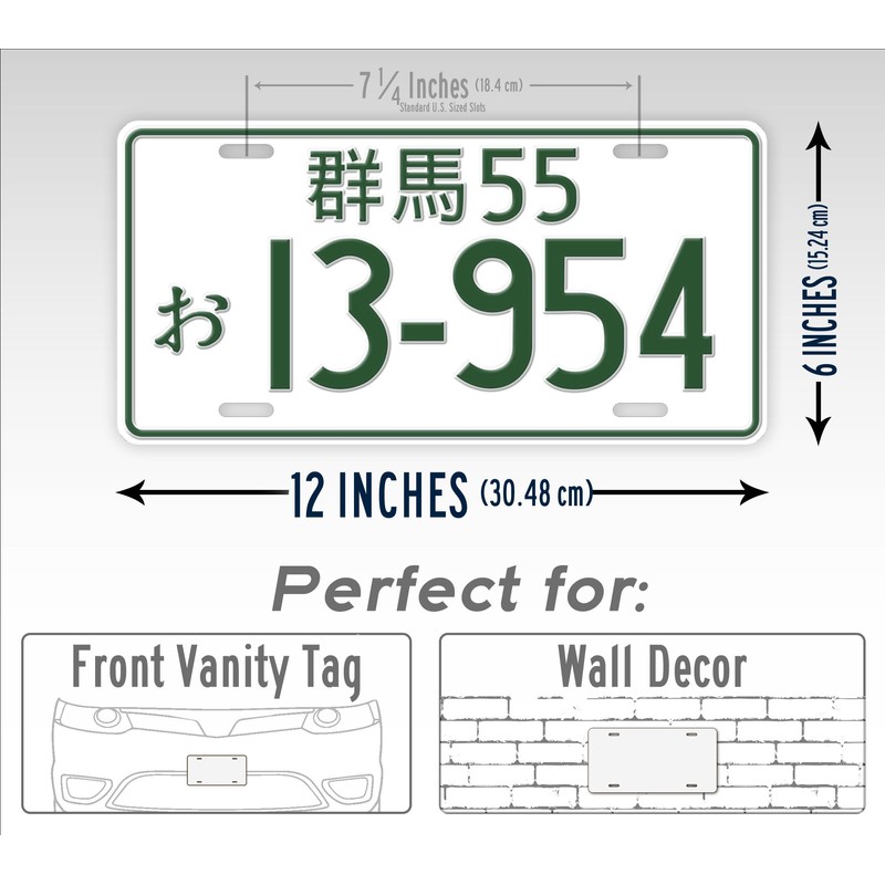 JDM License Tag Initial D Aluminum Japanese License Plate AE86