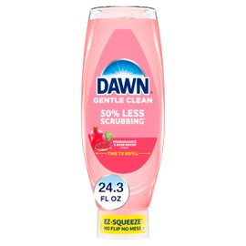 Dawn Gentle Clean EZ-Squeeze Dishwashing Liquid Dish Soap, Pomegranate and Rose Water Scent 24.3 fl oz