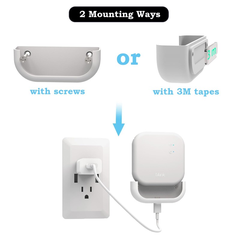 Adhesive Wall Mount for Blink Sync Module XR, Two Ways