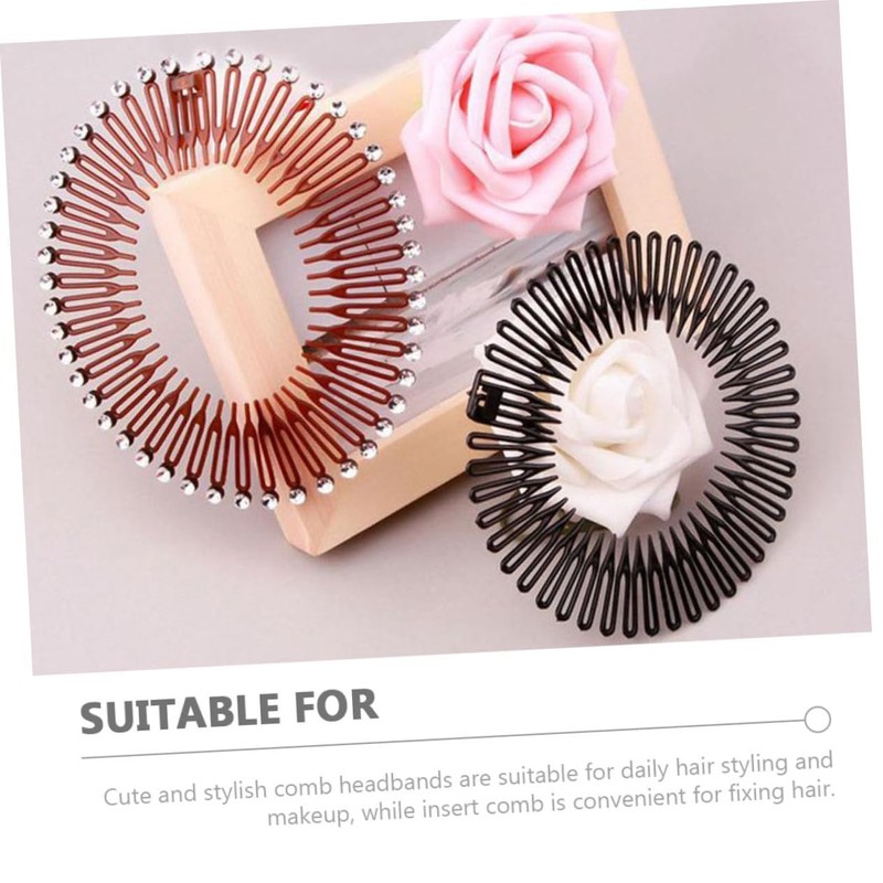 Fcliqzod888 2Pcs pinza para el cabello, diadema peine para el